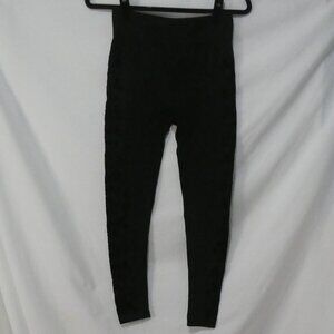 LILY MORGAN | small / medium | Black Versatile Leggings | Velvet Floral Sides